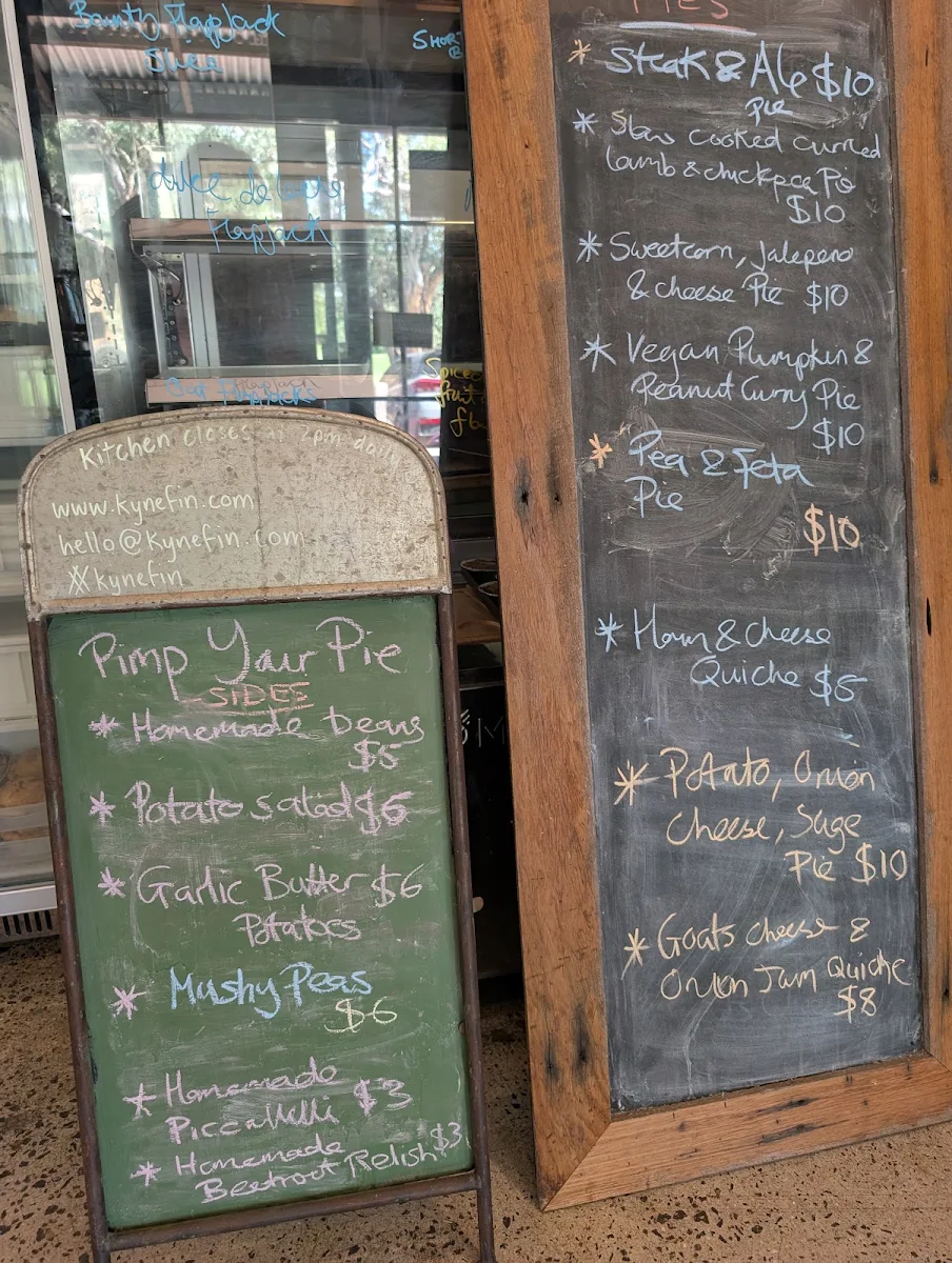 Menu, Kynefin Cafe
