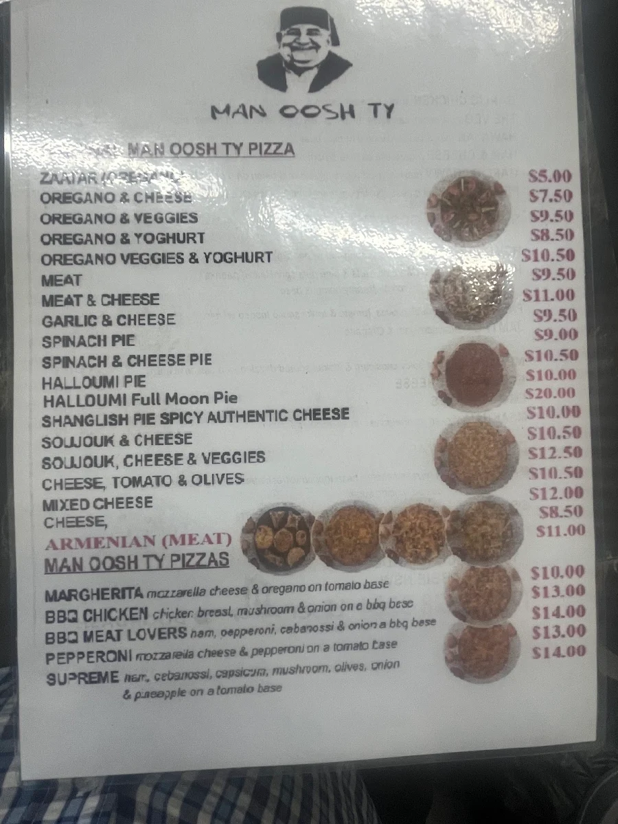 Menu, MAN OOSH TY