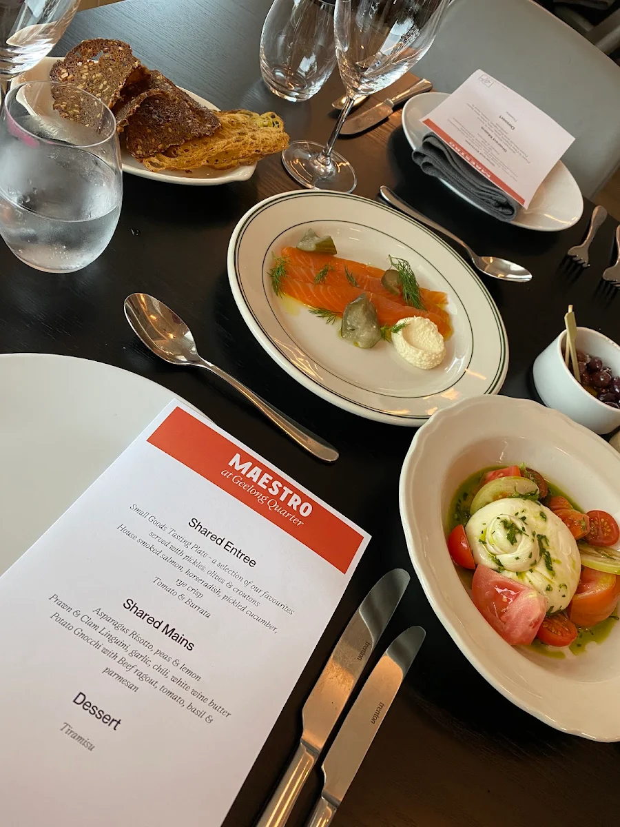 Menu, Maestro Restaurant Geelong