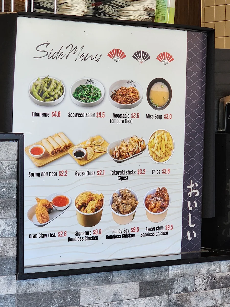 Menu, Asuka Japanese Kitchen (Kingswood)