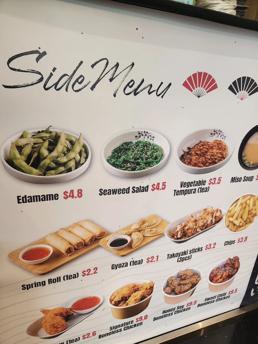 Menu, Asuka Japanese Kitchen (Kingswood)