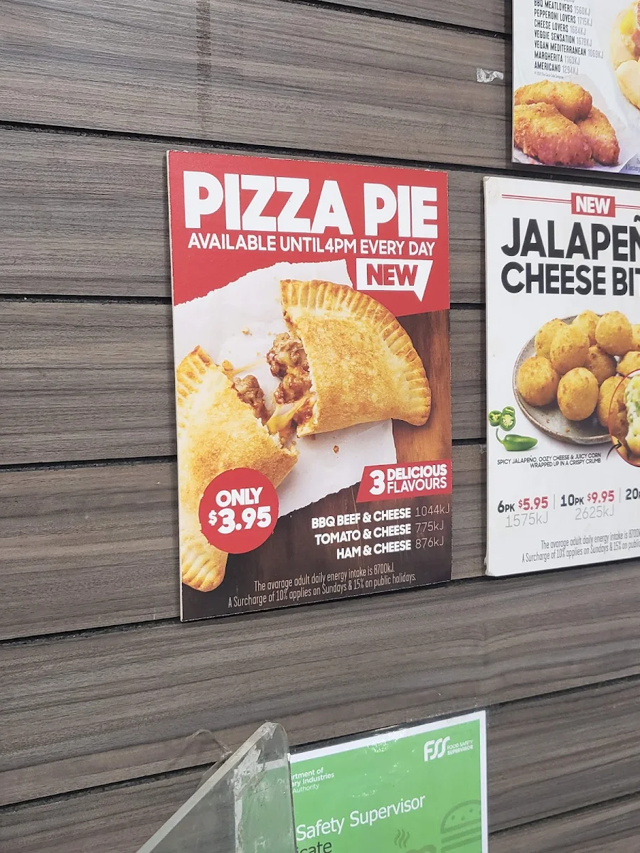 Menu, Pizza Hut Earlwood