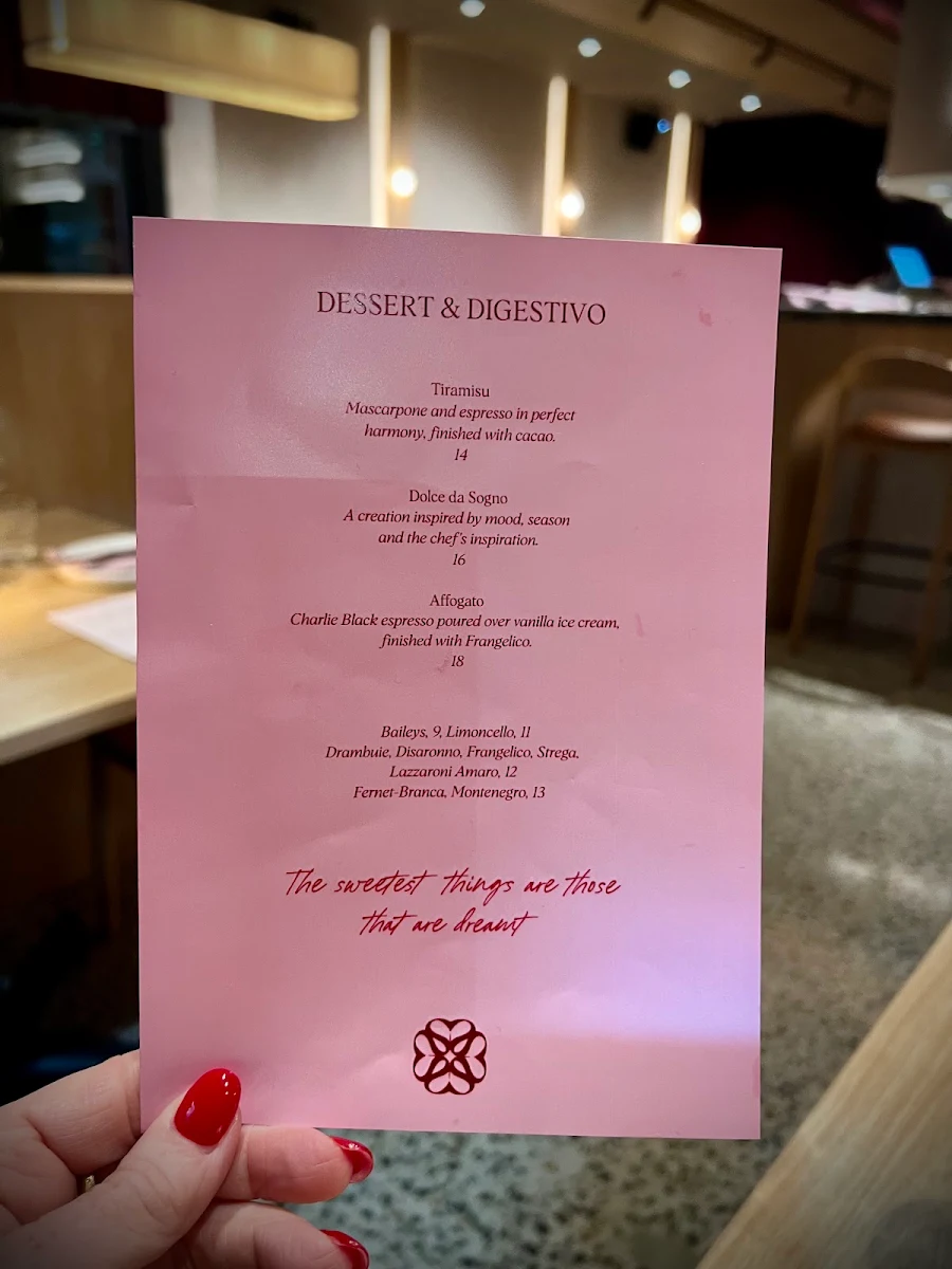 Menu, Sognare Italiano