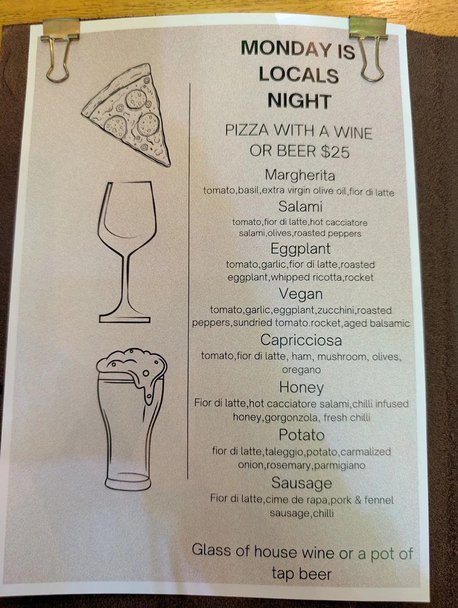 Menu, Mr Wilkinson