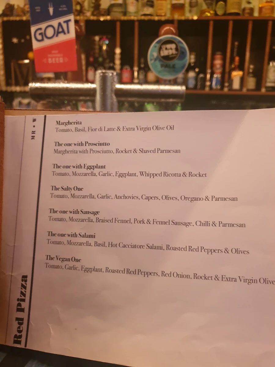 Menu, Mr Wilkinson