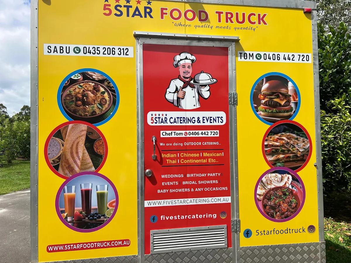 Menu, Five Star Food Truck