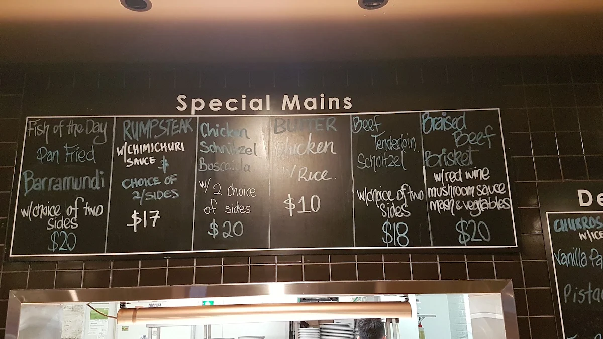 Menu, Bexley North Hotel
