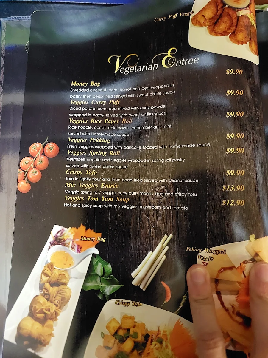 Menu, Rice Thai Restaurant