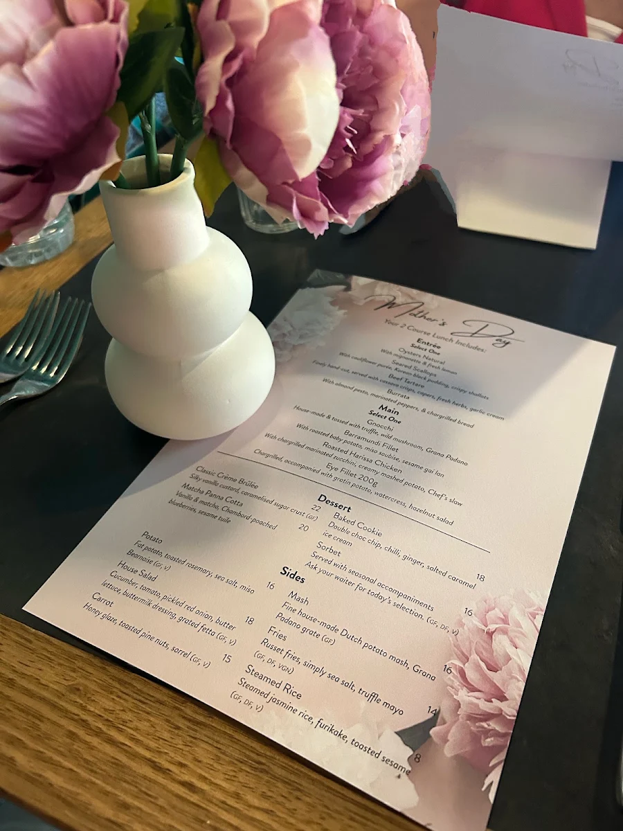 Menu, Birdcage Dining Room & Garden Bar