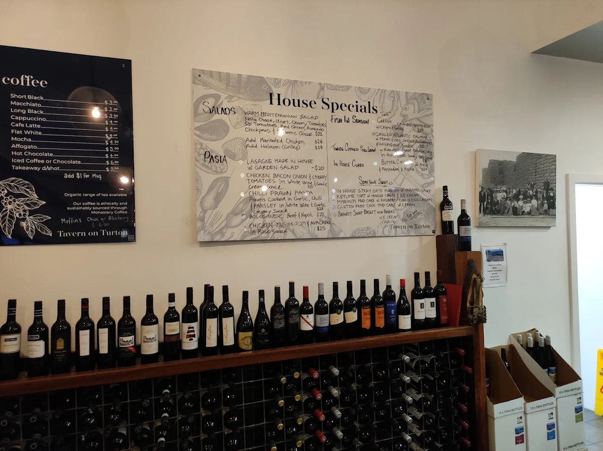 Menu, Tavern on Turton