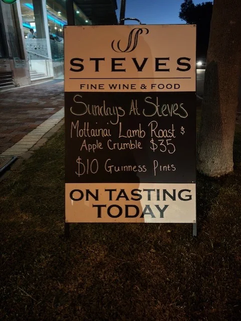 Menu, Steves