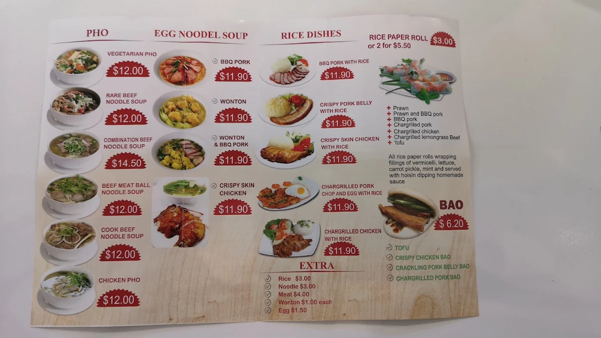 Menu, Wow Banh Mi Aspley