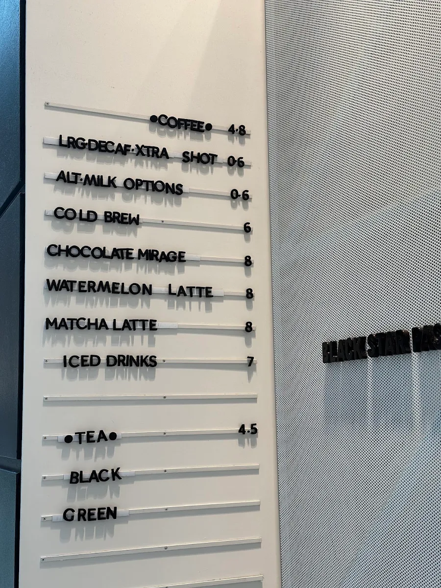 Menu, Black Star Pastry Sydney CBD