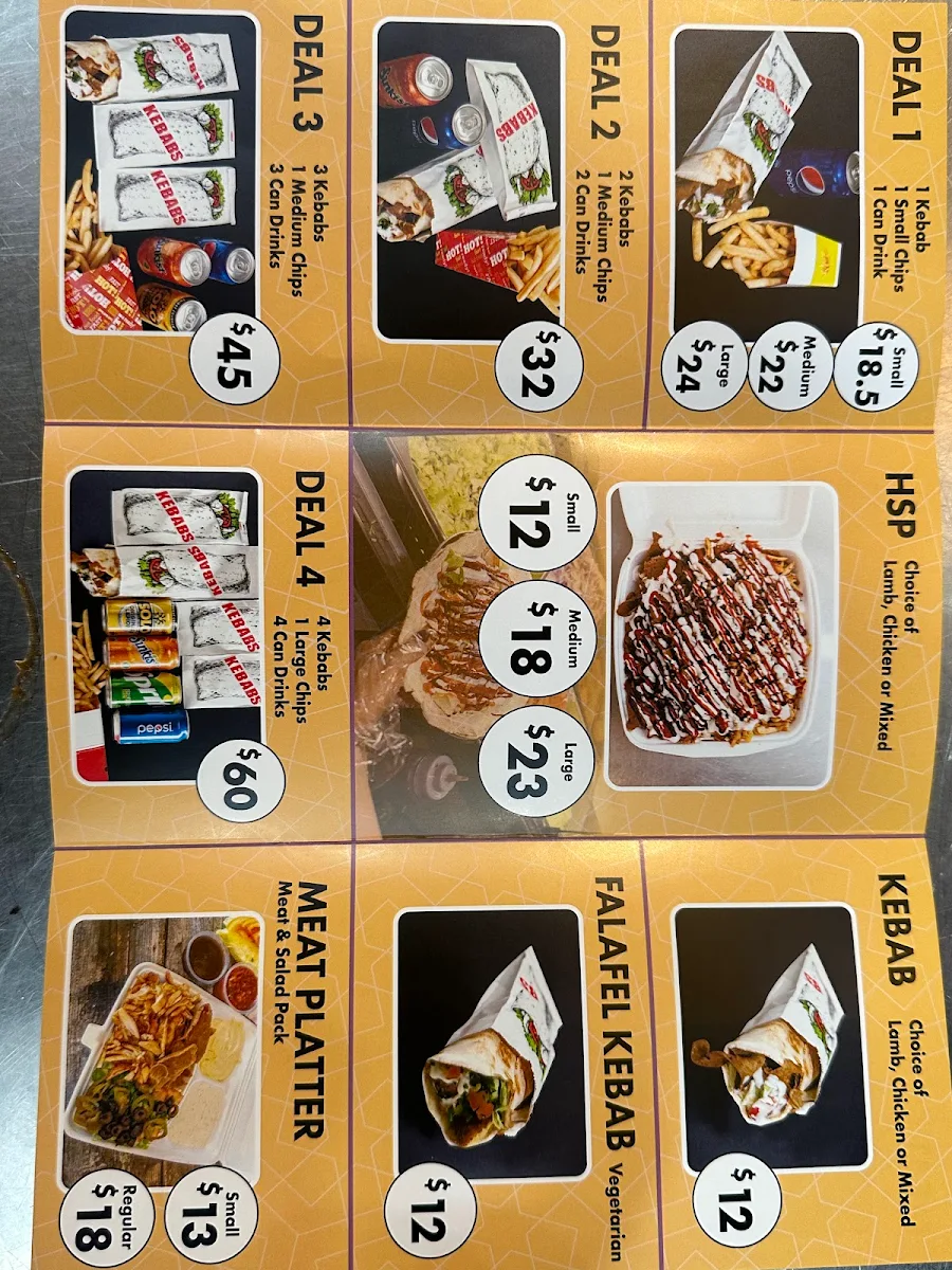 Menu, Kebab Vibe
