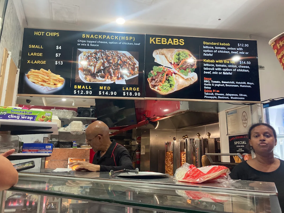 Menu, Sahel Grill Kebabs & Pizza
