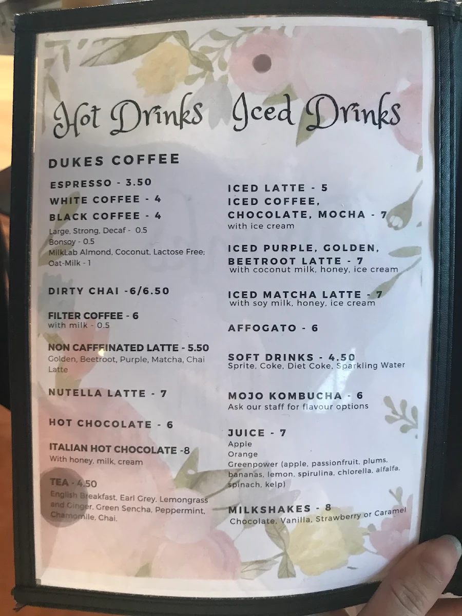 Menu, Brighton Schoolhouse