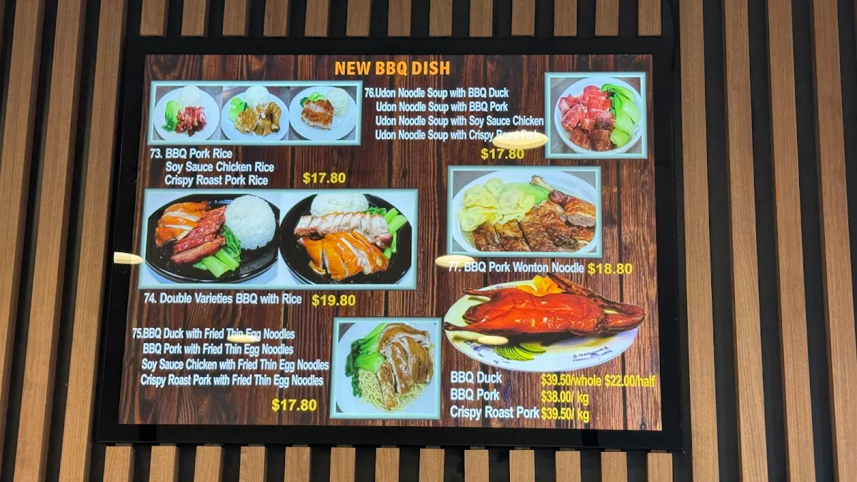 Menu, Noodle Paradise