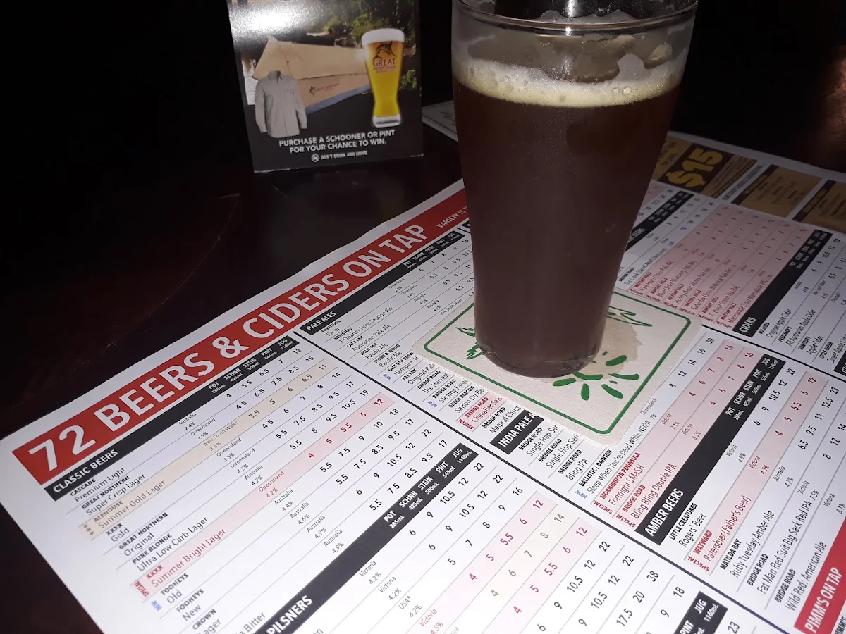 Menu, Tap'd Bar Ipswich