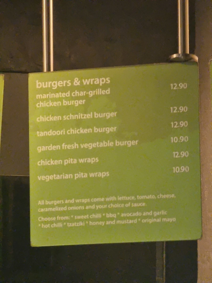 Menu, Chicken On Charcoal