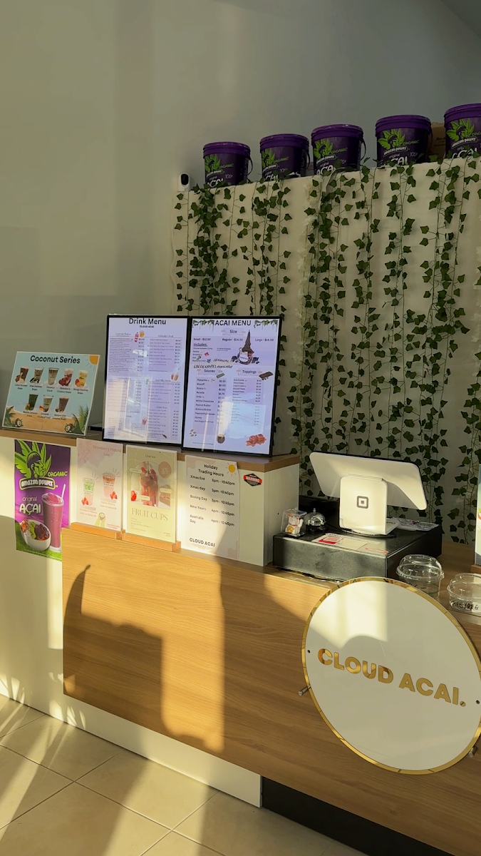 Menu, Cloud Acai