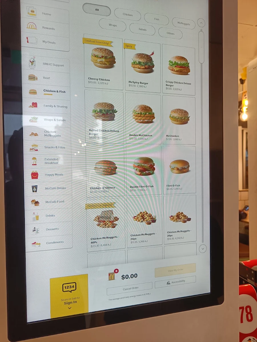 Menu, McDonald's Noarlunga