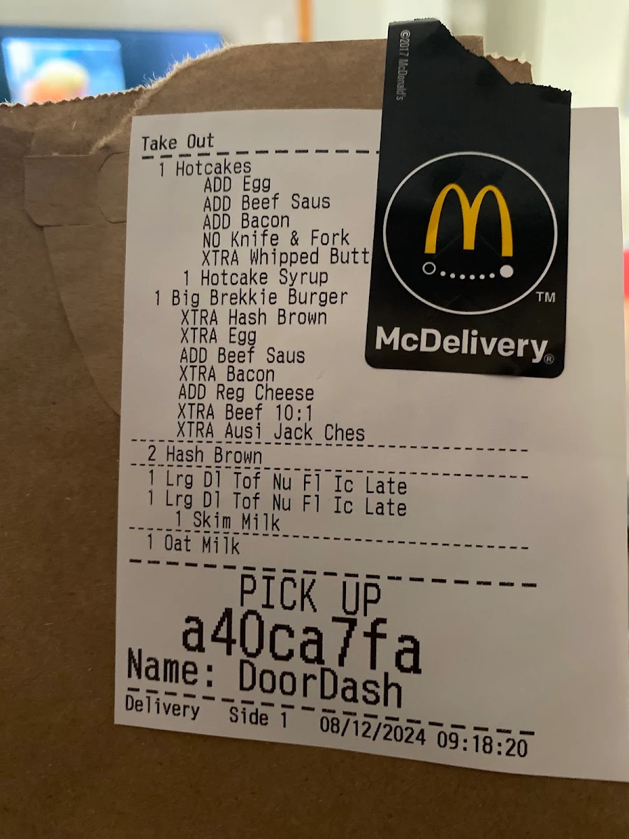 Menu, McDonald's Noarlunga