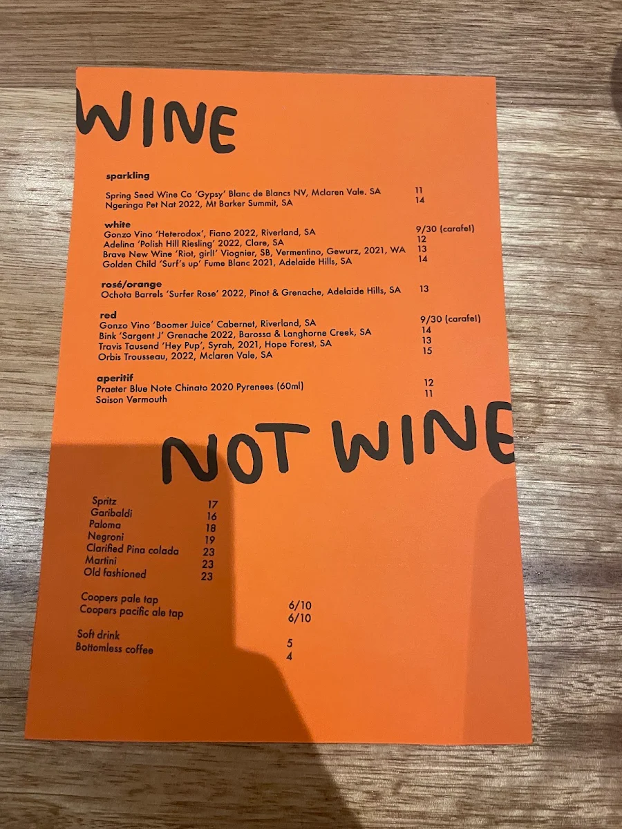Menu, Nearly