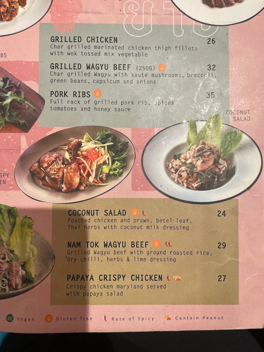 Menu, Kinn Thai Chadstone