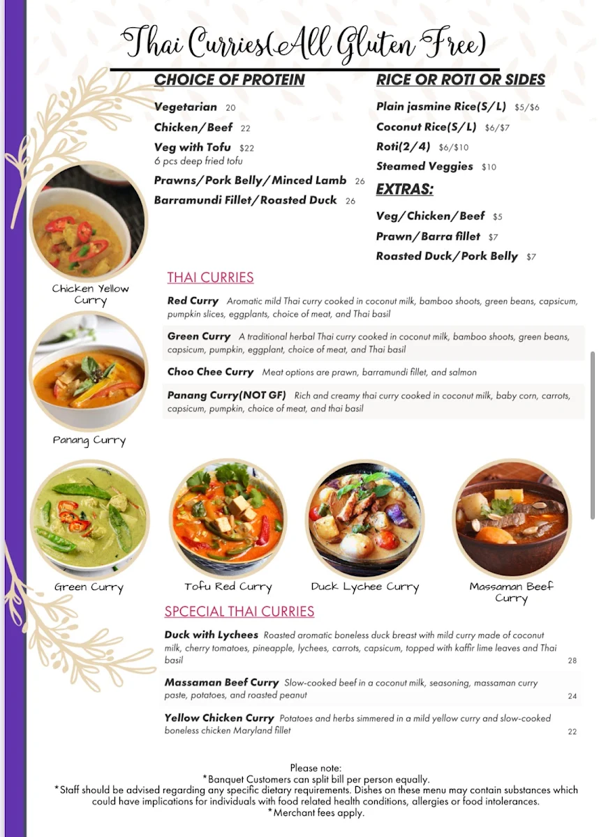 Menu, Padthai @ Margaret Street