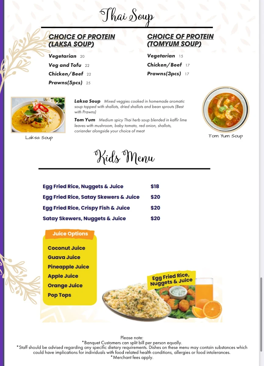 Menu, Padthai @ Margaret Street