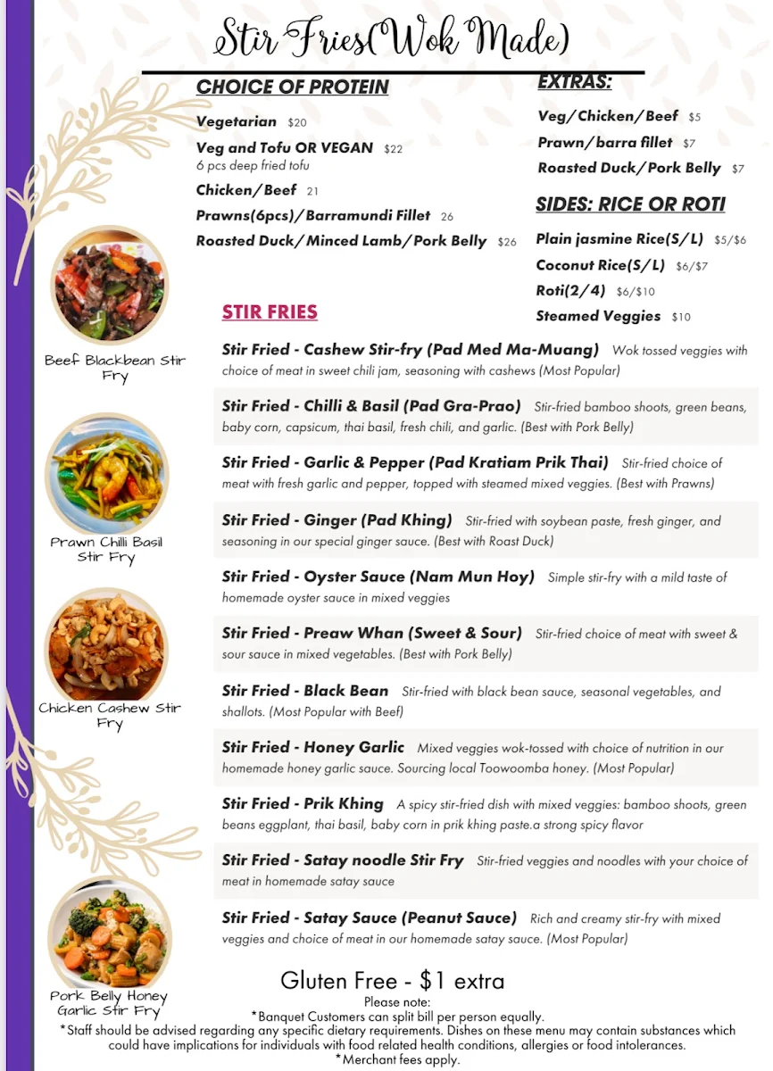 Menu, Padthai @ Margaret Street