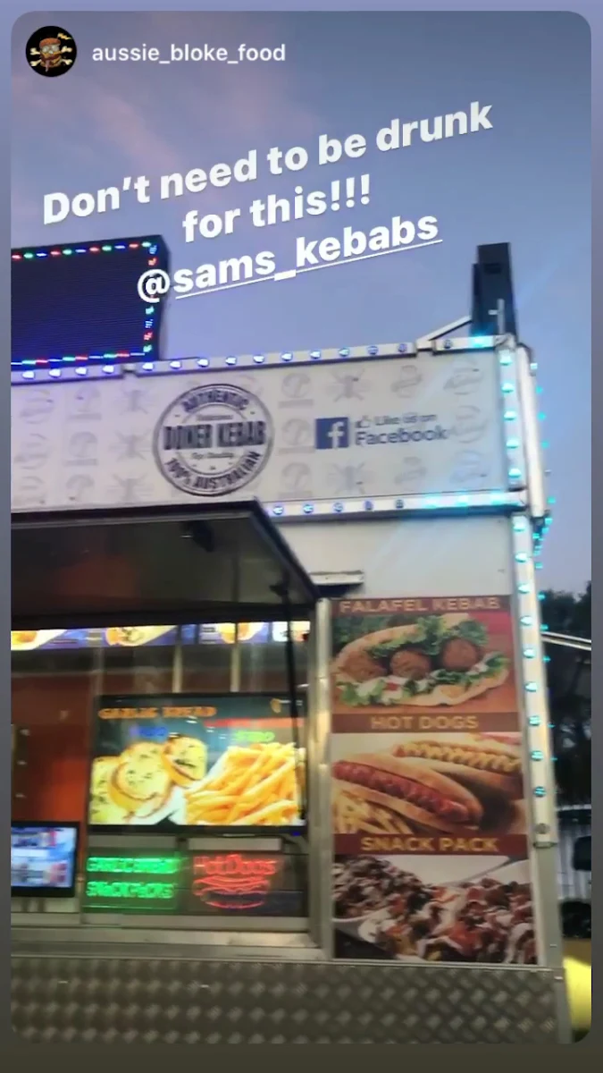 Menu, Sams Kebabs