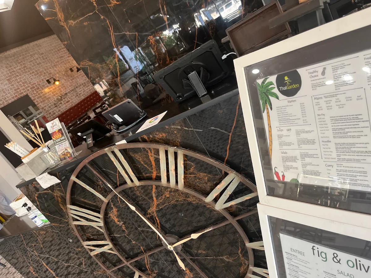 Menu, Thai Garden Restaurant