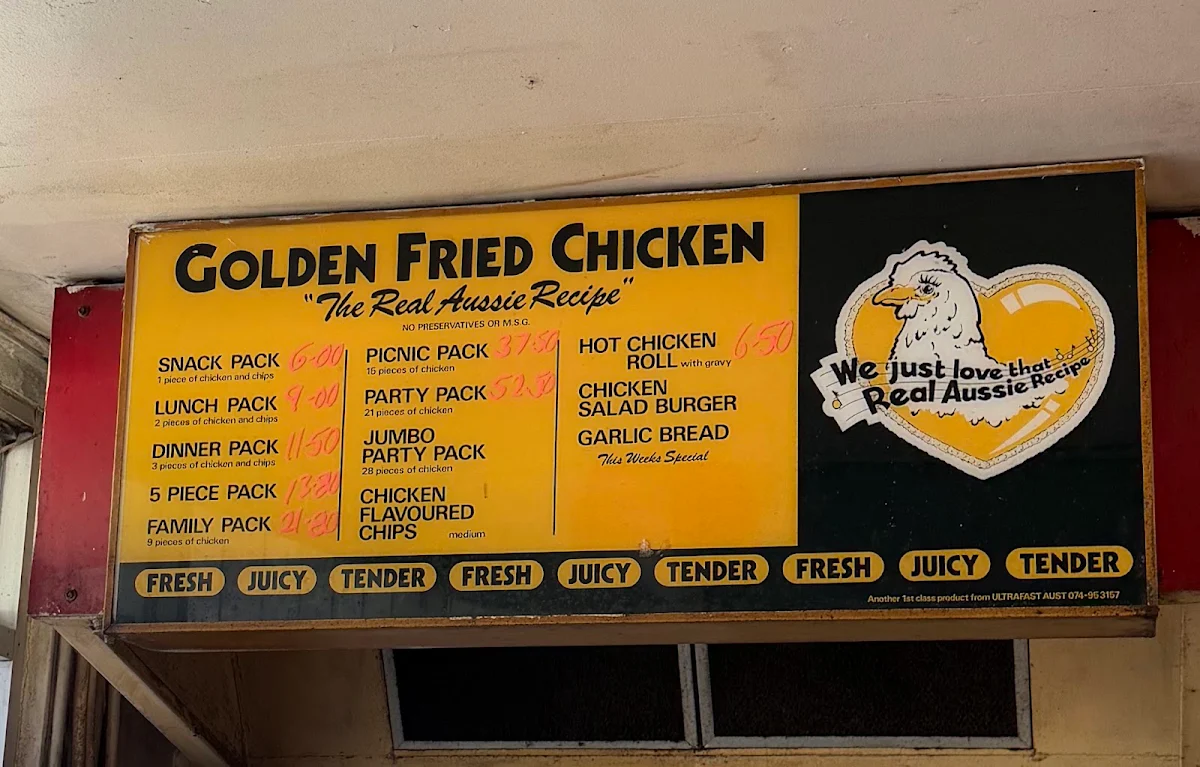 Menu, West End Cash Store