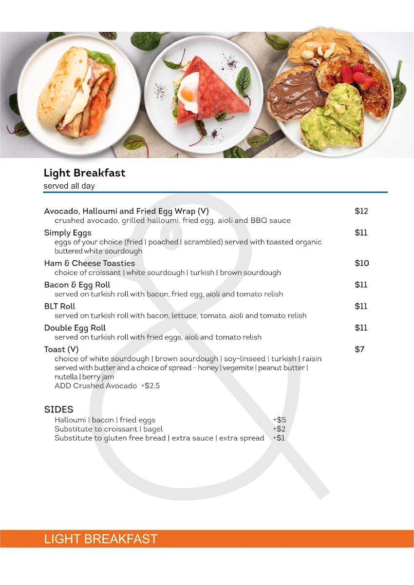 Menu, The Naked Duck Campbell