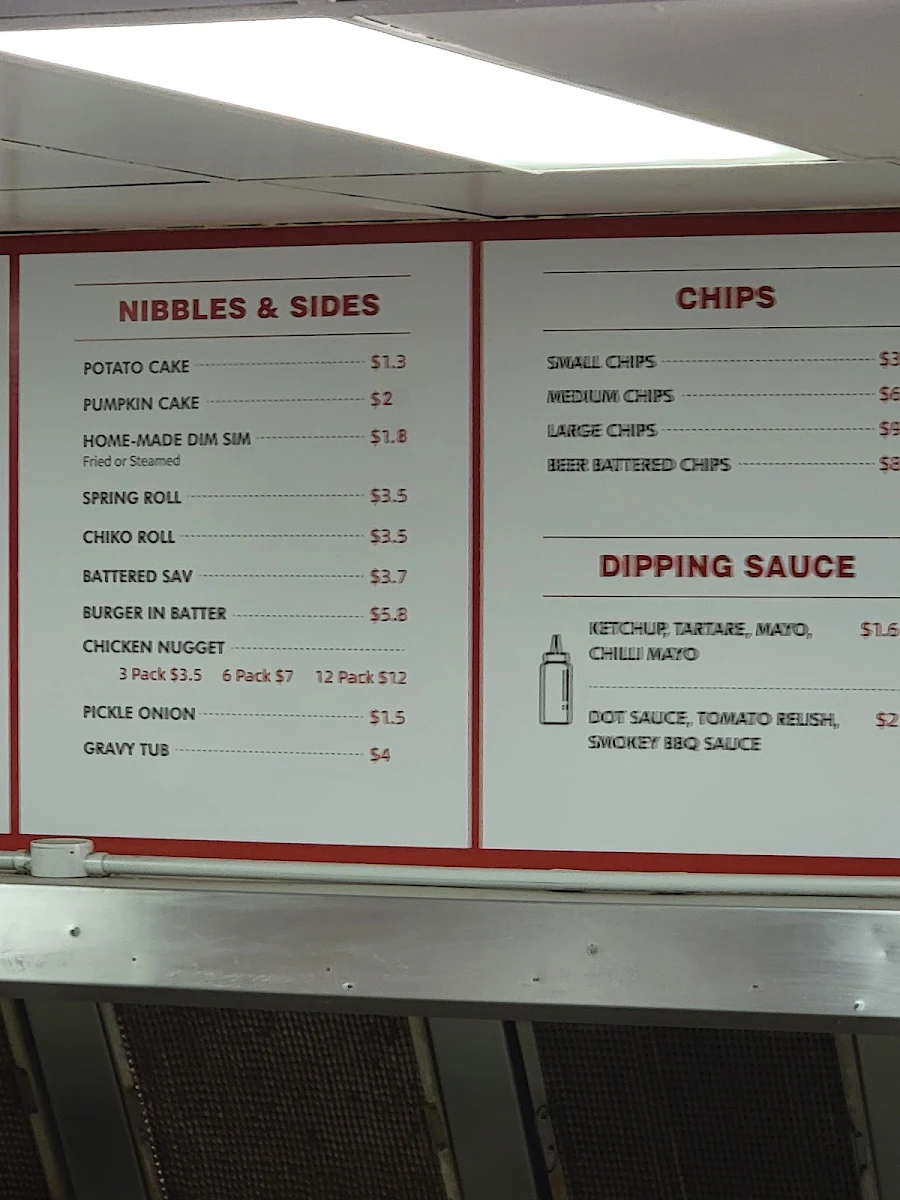 Menu, Mr.Dot Ballarat