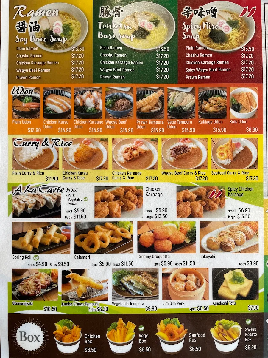 Menu, Sushi Hachi Earlwood