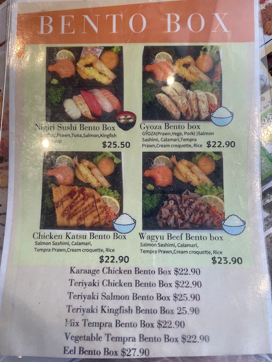 Menu, Sushi Hachi Earlwood