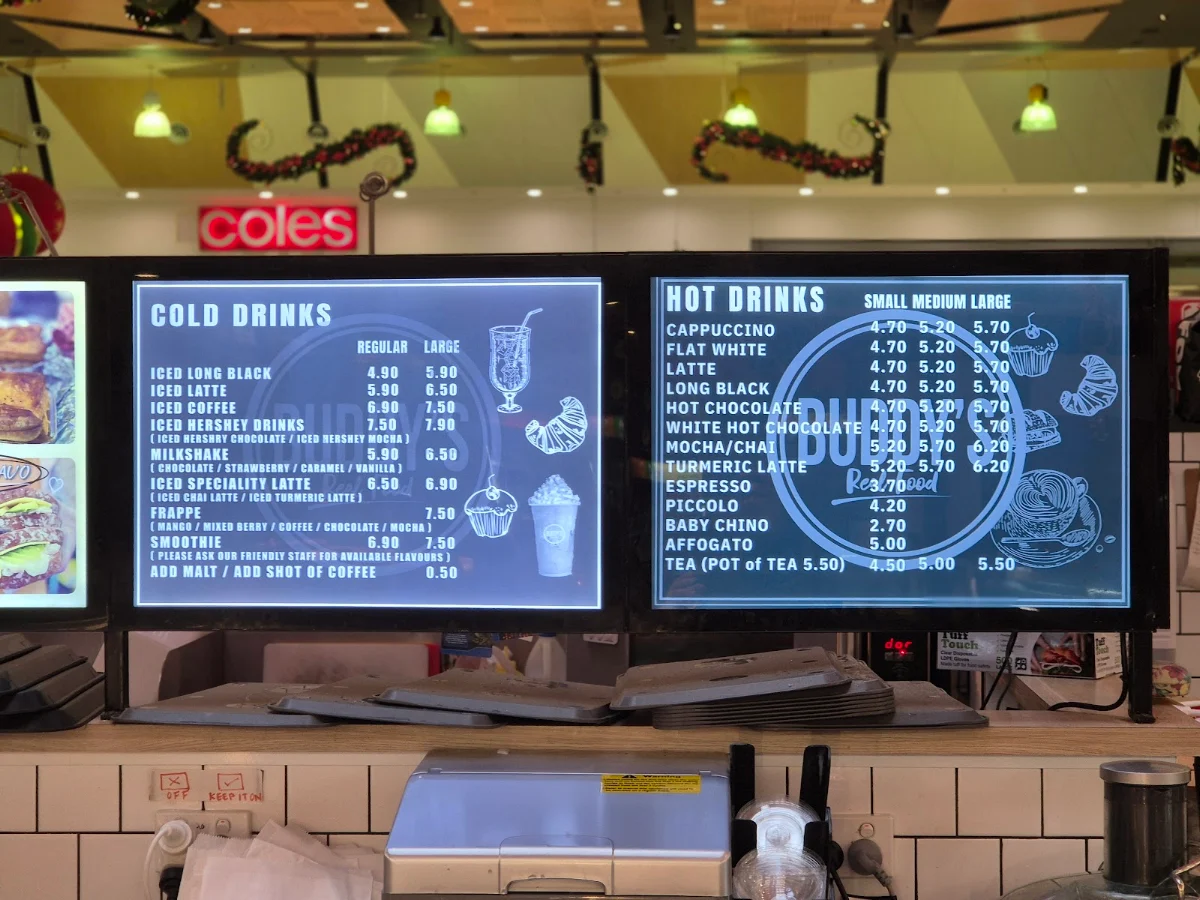 Menu, BUDDY'S Real Food
