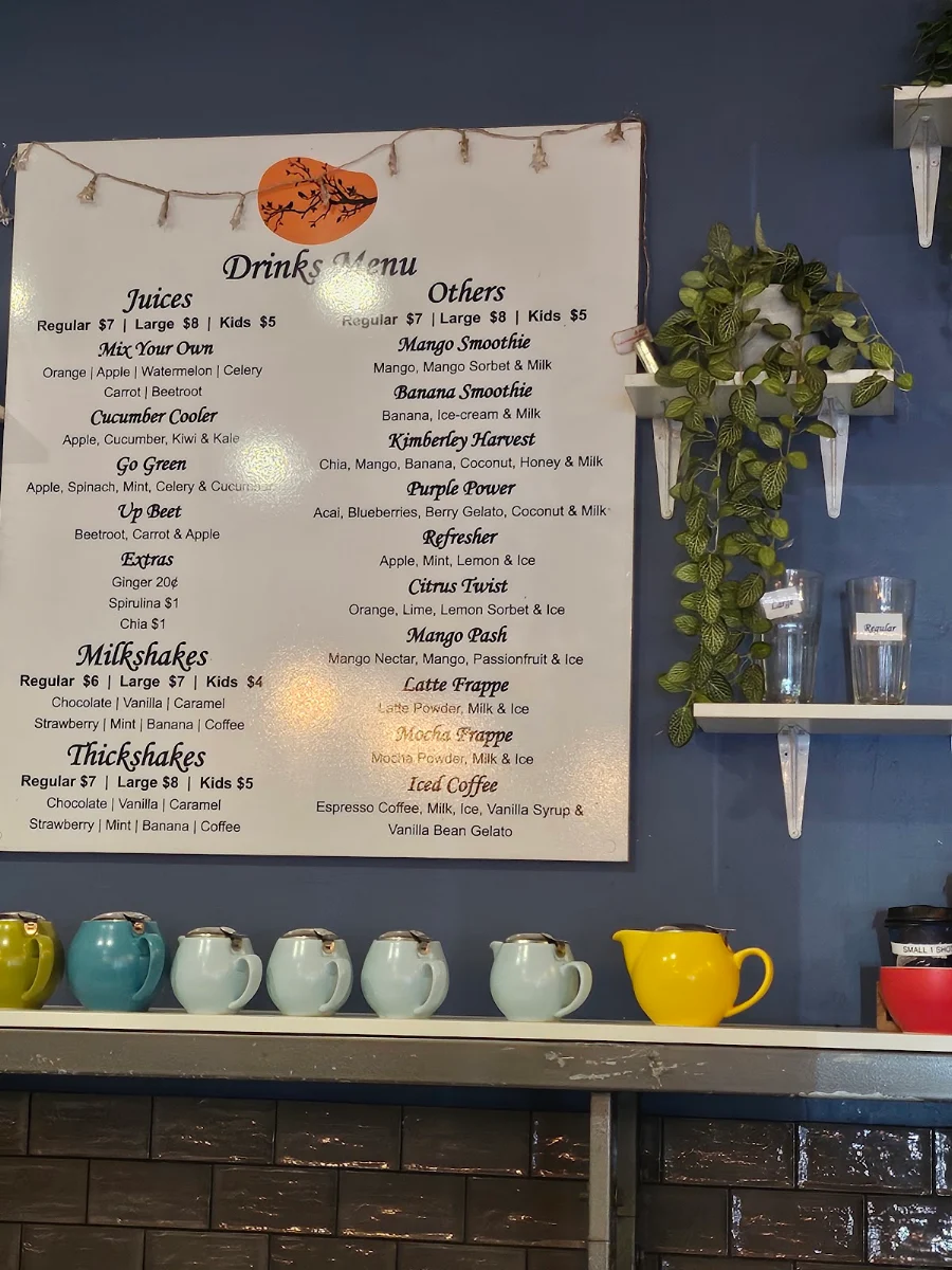 Menu, Wild Mango Cafe