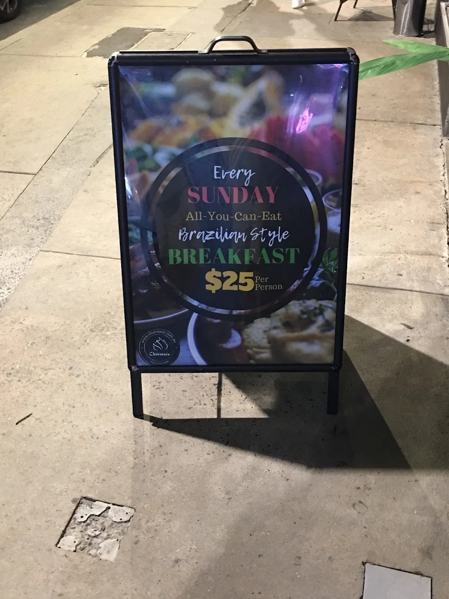 Menu, Churrasco Coogee - Brazilian Style BBQ