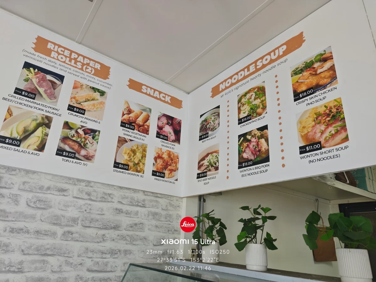 Menu, Mr Rollz