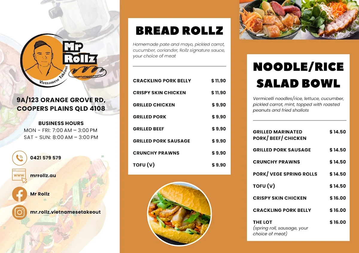 Menu, Mr Rollz
