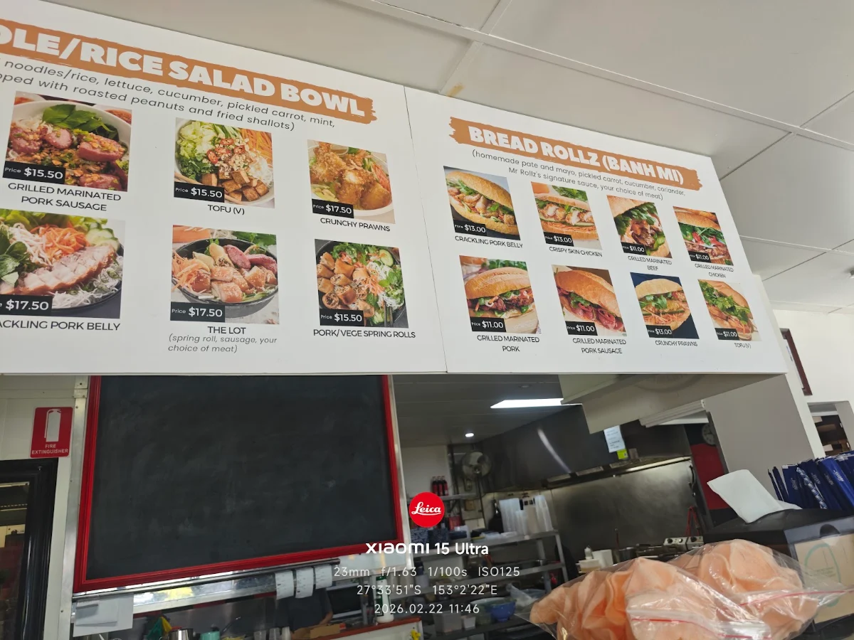 Menu, Mr Rollz