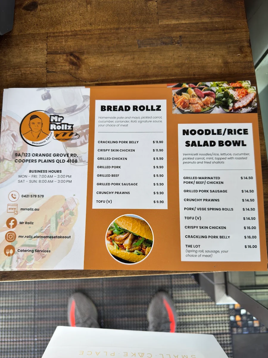 Menu, Mr Rollz
