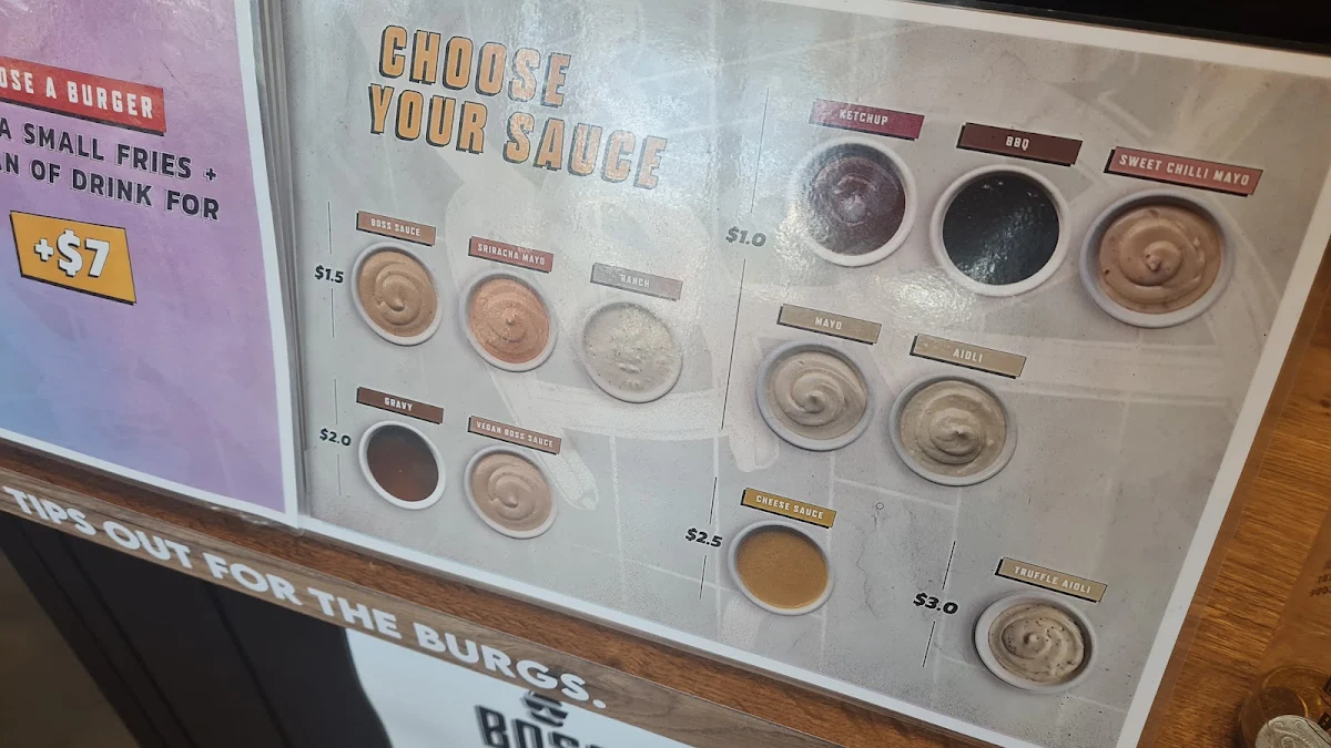 Menu, Boss Burger Co. Warrnambool