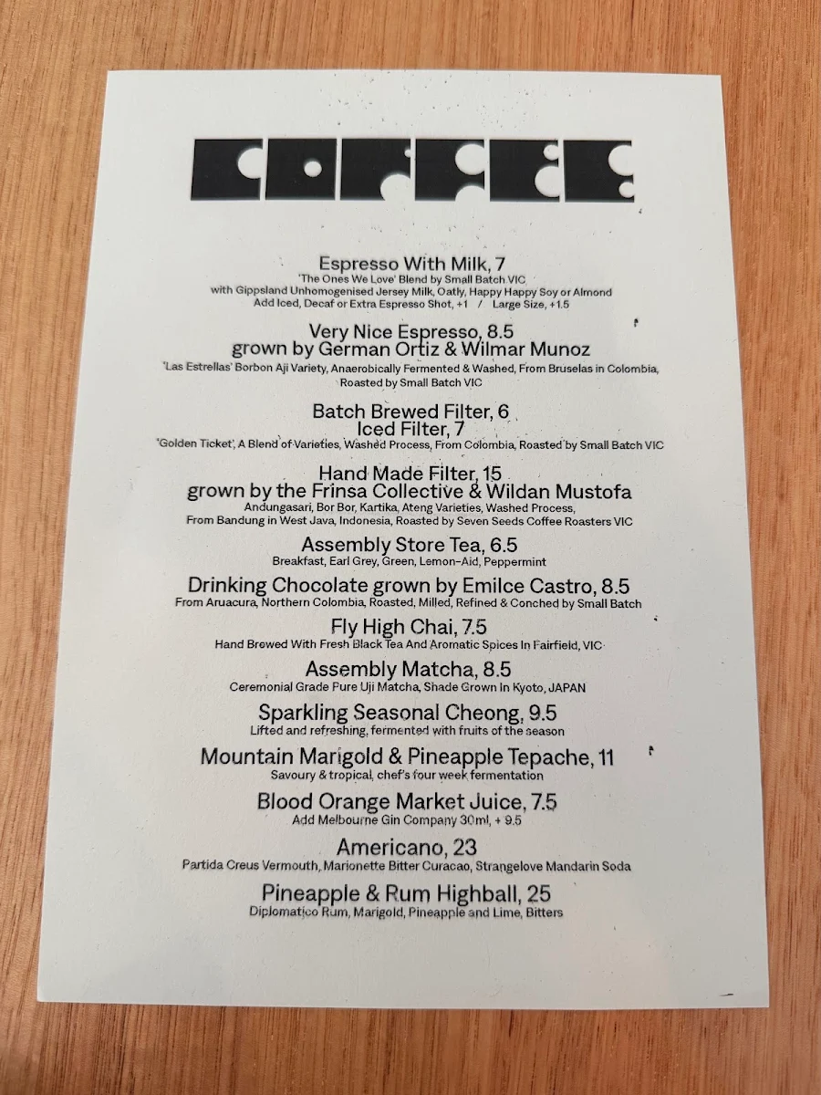 Menu, Lumen People