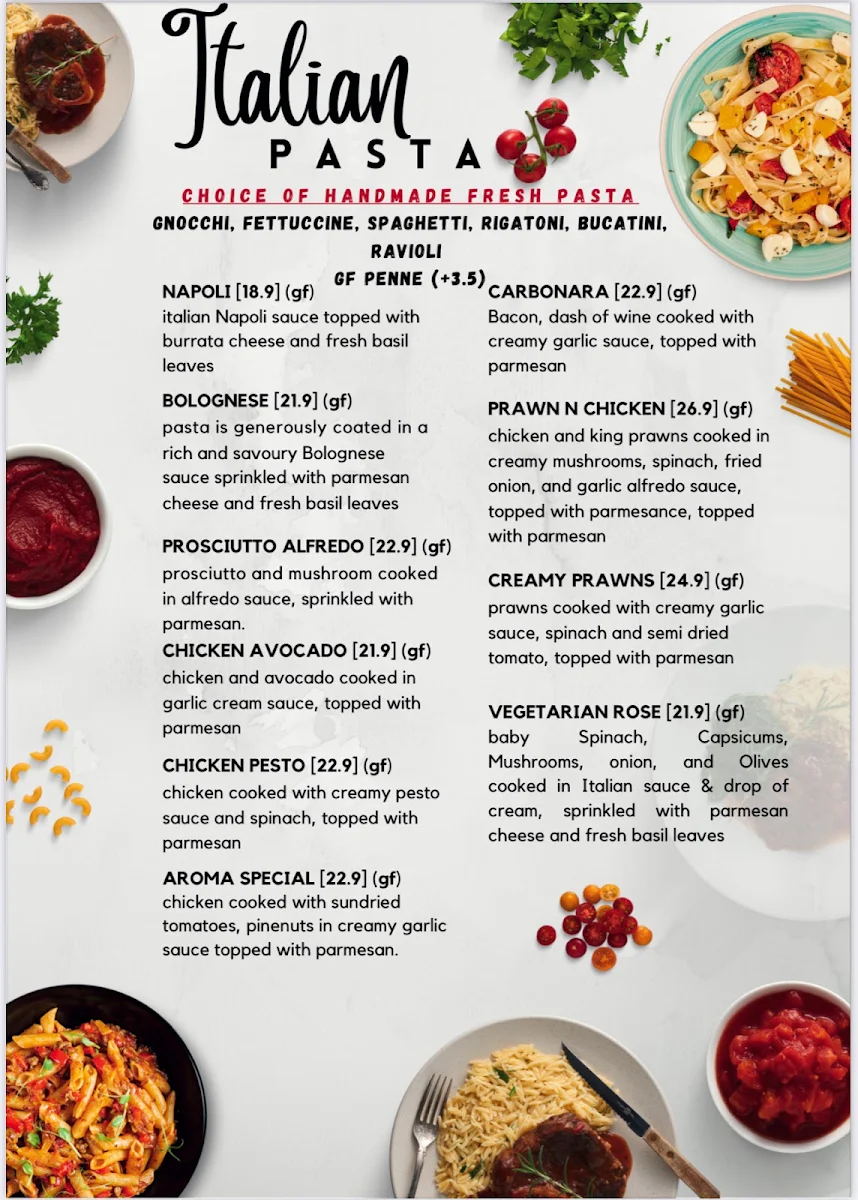 Menu, aroma @ ascot
