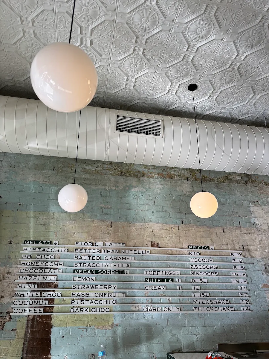 Menu, Piccolina Gelateria
