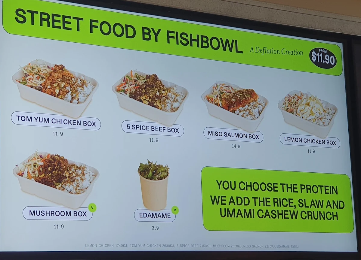 Menu, FISHBOWL - Fish Lane